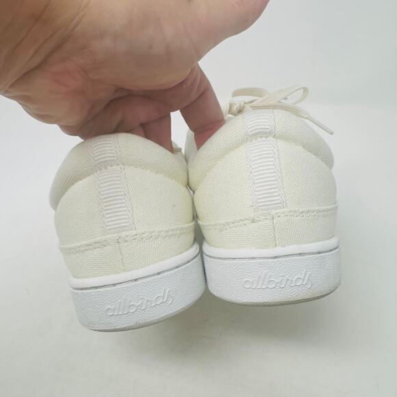 Allbirds Canvas Pacers Sneakers White Eco-Friendly Casual Shoes Lace Up Size 7 - Picture 11 of 13